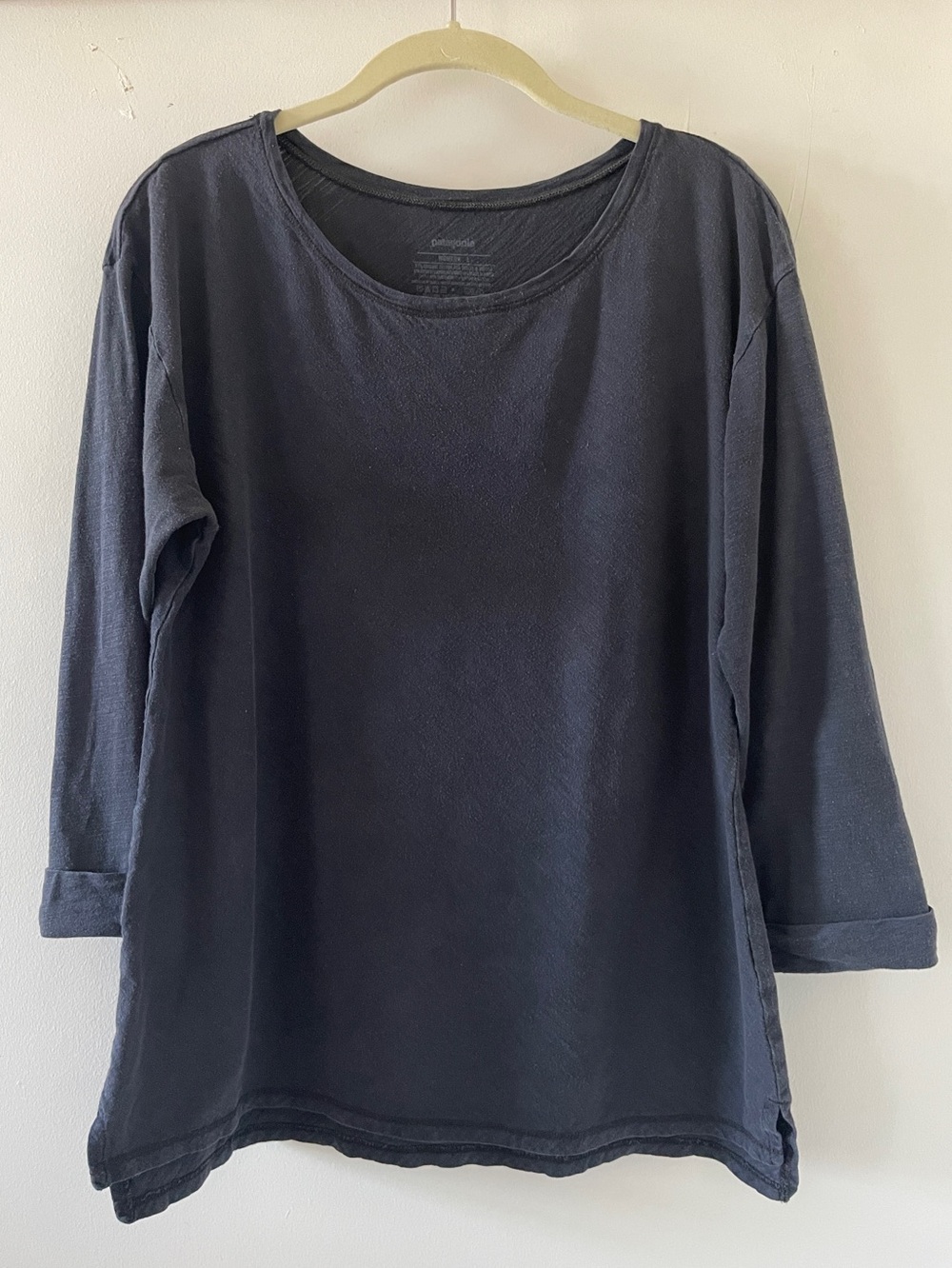 Patagonia Vintage Organic Cotton Long Sleeve Tee 3/4 Sleeve L